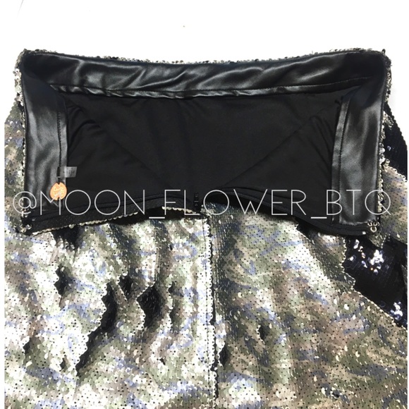 Free People Camouflage Sequin Mini Skirt - Picture 10 of 14